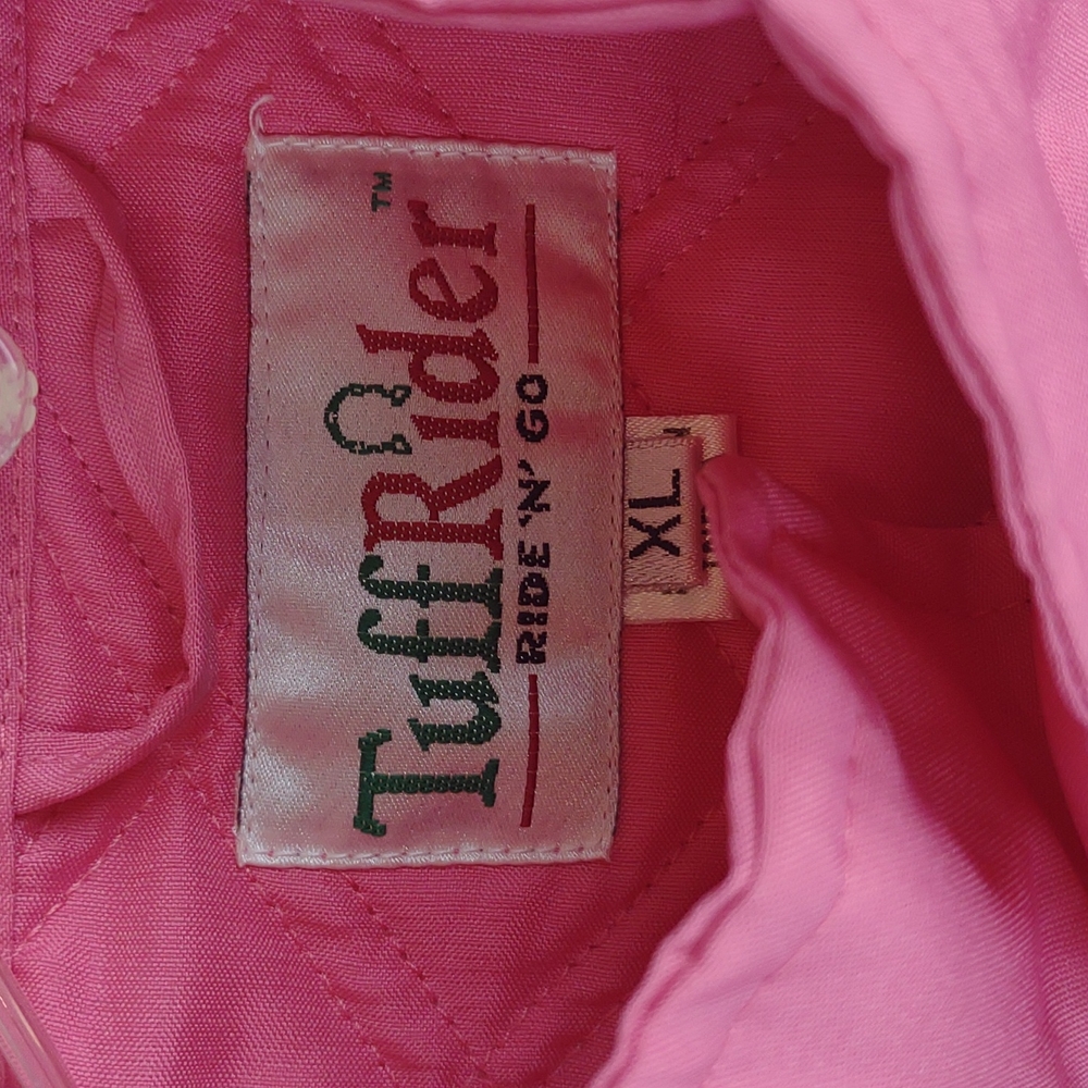 Tuff Rider Ride "N" Go Pink Quilted Full Zip & Snap Pocket Riding Vest - Picture 3 of 12